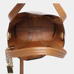 Pre Owned Chloe Small Brown Calf Leather Spin Tote