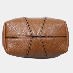 Pre Owned Chloe Small Brown Calf Leather Spin Tote