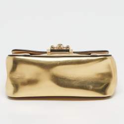 Pre Owned Chloe Elsie Small Gold Leather Shoulder Bag