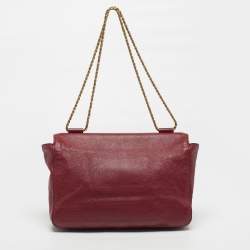 مملوكة مسبقًا حقيبة كتف كلوي إلسي جلد أحمر كبيرة