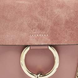 Pre Owned حقيبة كتف كلوي في في لون قديم وردي صغيرة جلد ونوبوك