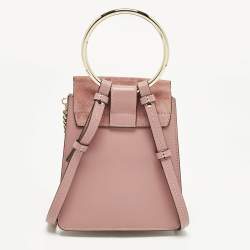 Pre Owned حقيبة كتف كلوي في في لون قديم وردي صغيرة جلد ونوبوك