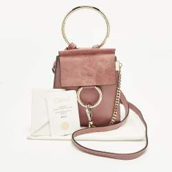 Pre Owned حقيبة كتف كلوي في في لون قديم وردي صغيرة جلد ونوبوك