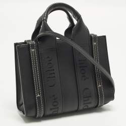 مملوكة مسبقًا Chloe Woody Mini Black Leather Tote