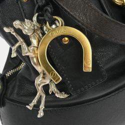 Pre Owned حقيبة كلوي كيرالا جلد أسود