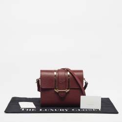 مملوكة مسبقًا Chloé Bronte Burgundy Leather Crossbody Bag