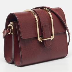 مملوكة مسبقًا Chloé Bronte Burgundy Leather Crossbody Bag
