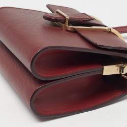 مملوكة مسبقًا Chloé Bronte Burgundy Leather Crossbody Bag