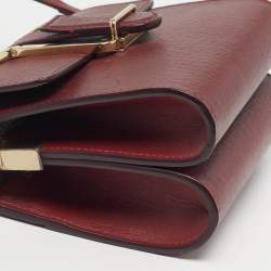 مملوكة مسبقًا Chloé Bronte Burgundy Leather Crossbody Bag