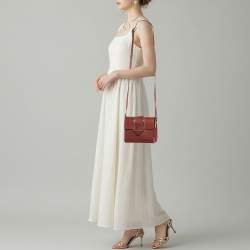 مملوكة مسبقًا Chloé Bronte Burgundy Leather Crossbody Bag