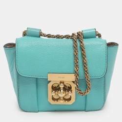 مملوكة مسبقًا حقيبة كتف كلوي ميني السيسي جلد فيروزي