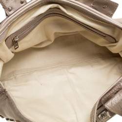 Pre Owned Chloe Metallic Beige Leather Tote