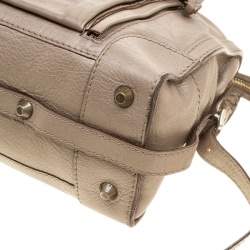 Pre Owned Chloe Metallic Beige Leather Tote