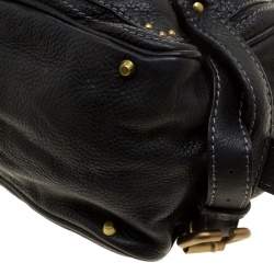 Pre Owned Chloe Black Leather Medium Paddington Satchel
