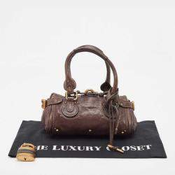 Pre Owned Chloe Dark Brown Leather Mini Paddington Satchel
