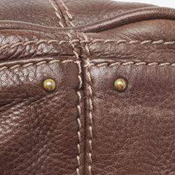 Pre Owned Chloe Dark Brown Leather Mini Paddington Satchel
