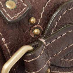 Pre Owned Chloe Dark Brown Leather Mini Paddington Satchel