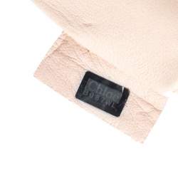 Pre Owned Chloe Red/Beige Leather Bow Clutch 