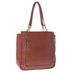 Pre Owned Chloe Red Leather Shopping Tote