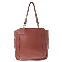 Pre Owned Chloe Red Leather Shopping Tote