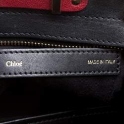 Pre Owned Chloe Black/Red Leather Small Alice Satchel