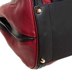 Pre Owned Chloe Black/Red Leather Small Alice Satchel