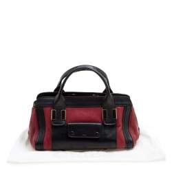 Pre Owned Chloe Black/Red Leather Small Alice Satchel