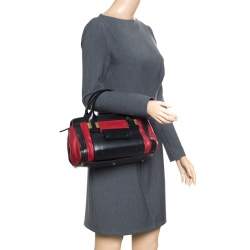 Pre Owned Chloe Black/Red Leather Small Alice Satchel