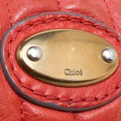 Pre Owned Chloe Red Leather Satchel