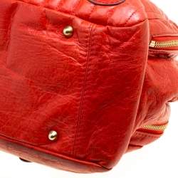 Pre Owned Chloe Red Leather Satchel
