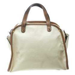 Pre Owned Chloe Beige/Brown Leather Susan Top Handle Bag