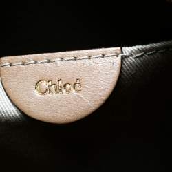 Pre Owned Chloe Beige/Brown Leather Susan Top Handle Bag