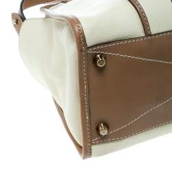 Pre Owned Chloe Beige/Brown Leather Susan Top Handle Bag