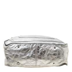 Pre Owned Chloe Silver Leather Paddington Tote