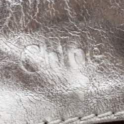 Pre Owned Chloe Silver Leather Paddington Tote