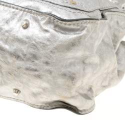 Pre Owned Chloe Silver Leather Paddington Tote