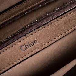 Pre Owned Chloe Beige Python Medium Sally Flap Shoulder Bag