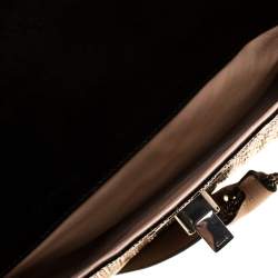 Pre Owned Chloe Beige Python Medium Sally Flap Shoulder Bag