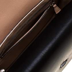 Pre Owned Chloe Beige Python Medium Sally Flap Shoulder Bag