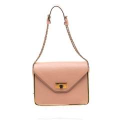Pre Owned Chloe Beige Leather Sally Medium Shoulder Bag