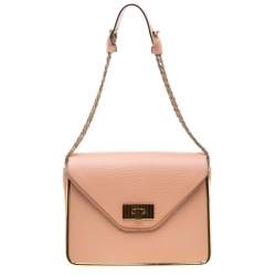 Pre Owned Chloe Beige Leather Sally Medium Shoulder Bag