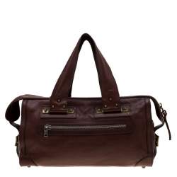 Pre Owned Chloe Dark Brown Leather Tracey Satchel