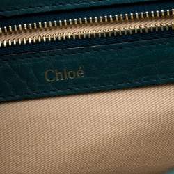 Pre Owned Chloe Green Leather Medium Sally Flap Shoulder Bag