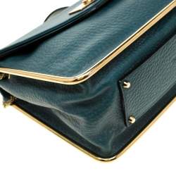 Pre Owned Chloe Green Leather Medium Sally Flap Shoulder Bag