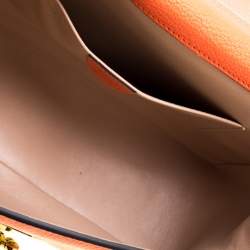 Pre Owned Chloe Coral Orange Leather Medium Elsie Shoulder Bag