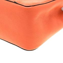 Pre Owned Chloe Coral Orange Leather Medium Elsie Shoulder Bag
