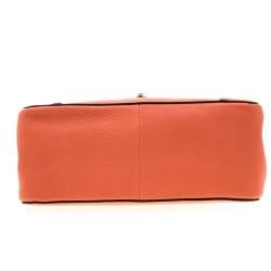 Pre Owned Chloe Coral Orange Leather Medium Elsie Shoulder Bag
