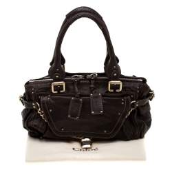 Pre Owned Chloe Dark Brown Leather Paddington Capsule Satchel