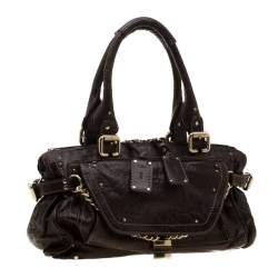 Pre Owned Chloe Dark Brown Leather Paddington Capsule Satchel