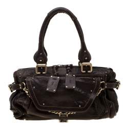 Pre Owned Chloe Dark Brown Leather Paddington Capsule Satchel